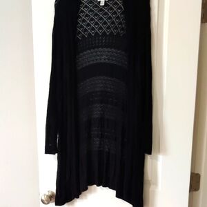 Elegant Black Women's Sweater Cardigan